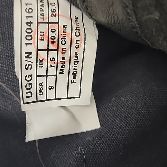 UGG Rosalie canvas & leather Black and Gray boots size 9 - Picture 9 of 12